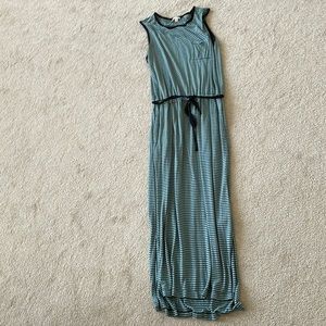 Gap maternity dress. Aqua/navy stripe.